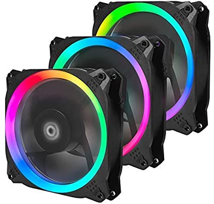 Antec 120mm RGB Case fan,4-pin RGB, Spark Series, RGB High Performance PC Fan 3 Packs