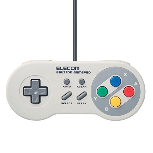 Elecom game pad 8 button Super Nintendo style　（Japan Import） JC-FR08TWH