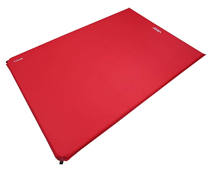 Andes 5cm Double Self Inflating Camping Mat/Mattress, 195cm x 130cm, Carry Bag Included