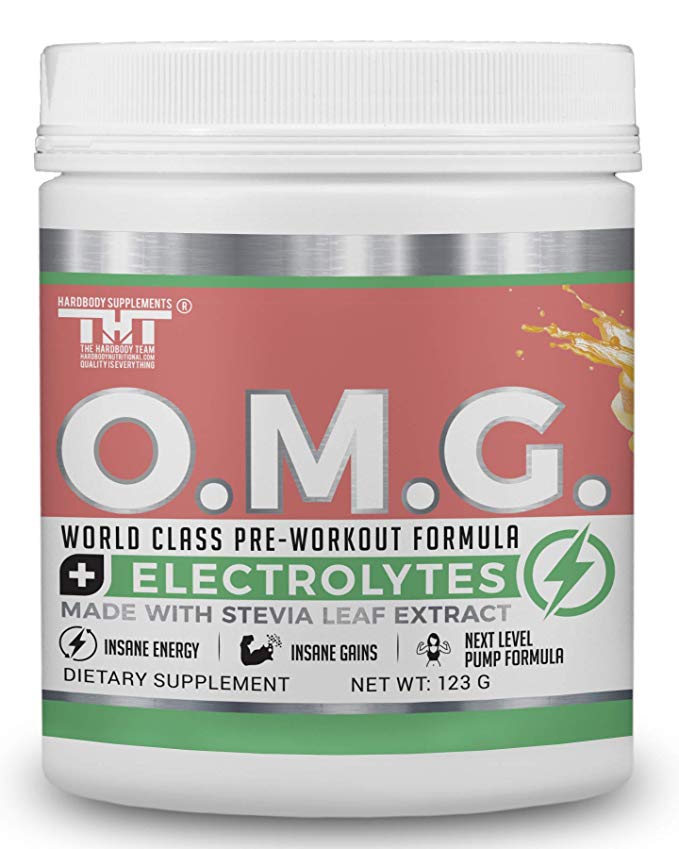 OMG Preworkout Drink for Hardcore Improvement & Performance.Boosts Energy,Motivation,Builds Muscle, Promotes Muscle Recovery,Focus (10 Oz 15 Servings, Fruit Punch)