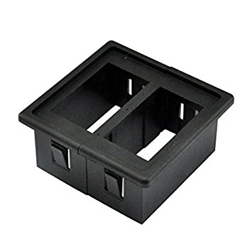 AutoEC Rocker Switch Panel Switch Holder Housing Kit - Black Plastic