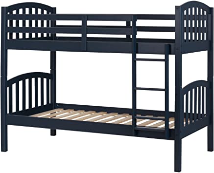 South Shore Furniture 11823 Aviron Solid Wood Bunk Beds, Navy Blue