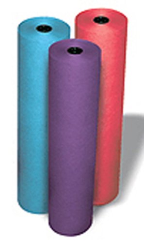 Rainbow Kraft 352991 Duo-Finish Kraft Light-Weight Paper Roll, 36 in x 100 ft,  Red