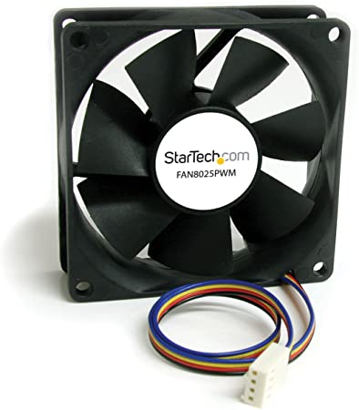 StarTech.com FAN8025PWM 80x25mm Computer Case Fan with PWM Connector Cooling (Black)