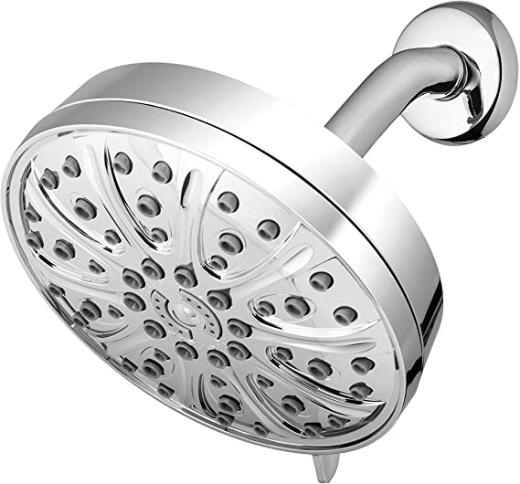 Waterpik XMT-633E High Pressure 6-Mode Rain Shower Head With PowerPulse Massage, 1.8 GPM, Chrome