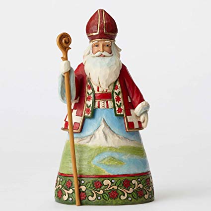 Jim Shore for Enesco JS HWC Fig Swiss Santa Figurine