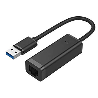 USB 3.0 Network Adapter, Alxum USB 3.0 to RJ45 Gigabit Ethernet LAN Network Adapter,10/100/1000 Network Adapter - USB to Ethernet LAN Adapter - USB to RJ45(Black)