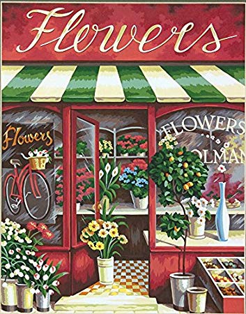 Dimensions Crafts Paintworks Paint by Number Kit, Flower Shop