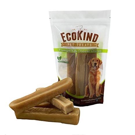 Premium EcoKind Yak Milk Dog Chews for Small Dogs - Handmade Dog Chew Treats Made in Himalayas for All Breeds - 100% Natural Long Lasting Yak Stick Chews for Puppies