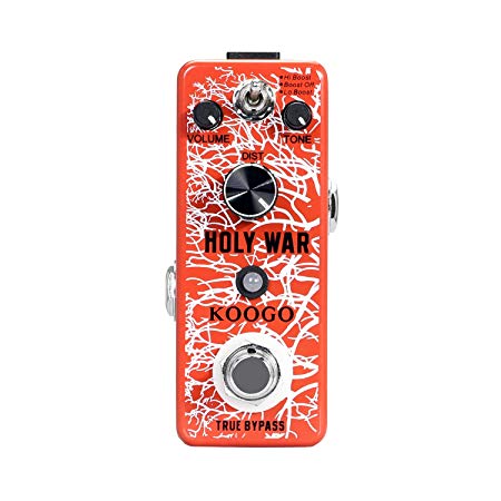Koogo Heavy Metal Distortion Pedal for Electronic Guitar Bass with 3 Modes Hi Boost/Low Boost/Boost Off True Bypass