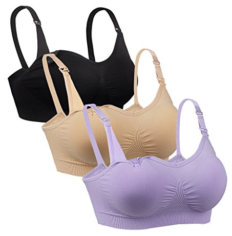 iLoveSIA 3PACK Womens Seamless Nursing Bra Bralette