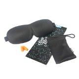Kinzi Dream Weave Contoured Sleep Mask Includes Carrying Pouch and Ear Plugs for Travel Shift Work Meditation