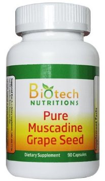 Muscadine Grape Seed 100% Pure Muscadine Grape Seed 90 capsules per bottle 650mg per capsule