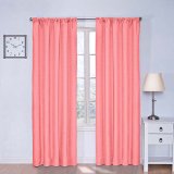 Eclipse Kids Kendall Blackout Window Curtain Panel 42 by 63-Inch Coral
