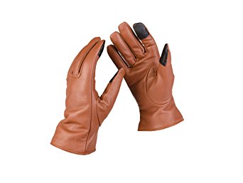 Dwellbee Women's Classic Leather Winter Gloves (French Morocco Leather)