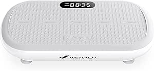 MERACH Vibration Plate Exercise Machine, Vibration Plate 440 Lbs Capacity, Bluetooth and Silicone Pedal, Stimulate Deep Fat, Vibration Plate for Lymphatic Drainage, Vibrating for Weight Loss