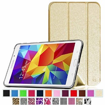 Fintie Samsung Galaxy Tab 4 7.0 Case - Ultra Slim Lightweight Smart Shell Standing Cover for Samsung Tab 4 7.0(7-Inch) Tablet (WILL NOT Fit Samsung Galaxy Tab 3 7.0), Gold