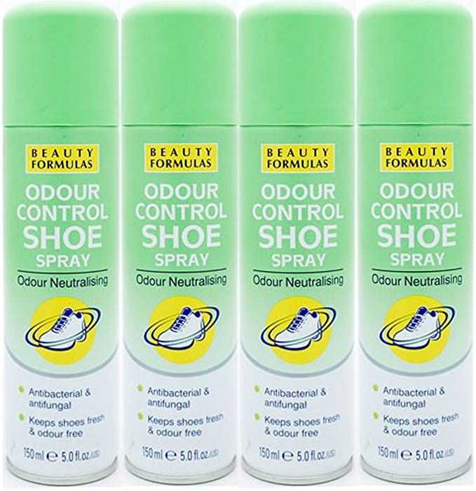 Beauty Formulas Odour Control Shoe Spray 150ml (PACK OF 4)