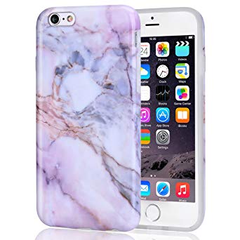 iPhone 6 6S Case Pink Marble for Girls, DAKMEEA Women Best Protective Cute Clear Slim Shockproof Glossy TPU Soft Rubber Silicone Cover Phone Case for Apple iPhone 6 / iPhone 6s 4.7"