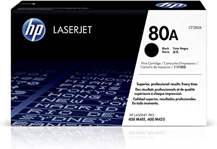 HP 80A | CF280A | Toner-Cartridge | Black | Works with HP LaserJet Pro 400 Printer M401 series, M425dn