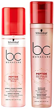 Schwarzkopf Professional Bc Peptide Repair Rescue Micellar Shampoo, Red, 250 ml