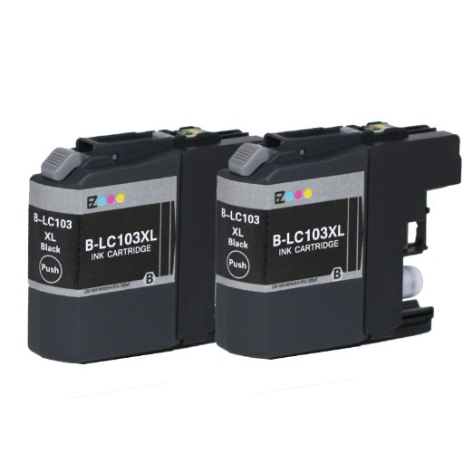 E-Z Ink Compatible Ink Cartridge Replacement for Brother LC-103XL High Yield 2 Black 2 Pack