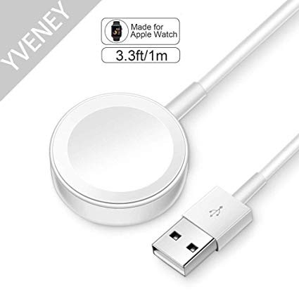 YVENEY Watch Charger Charging Cable,3.3 FT Magnetic Wireless Portable Charger Charging Cable/Cord Compatible for Watch Series 4 3 2 1 40mm 42mm 38mm (1pack)