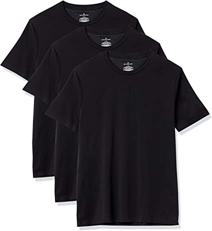 Buttoned Down Men's 3-Pack Supima Cotton Stretch Crew Neck Undershirts