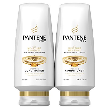 Pantene Pro-V Daily Moisture Renewal Hydrating Conditioner, 24 Fluid Ounces (Pack of 2) (Packaging May Vary)