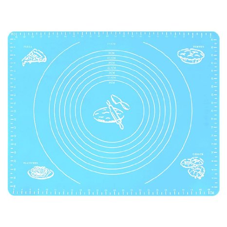 Yameijia Extra Large Reusable Non-stick Silicone Baking Mat/Pad with Measurements - Pastry Mat For Kneading Dough/Fondant Cakes/Cookie dough