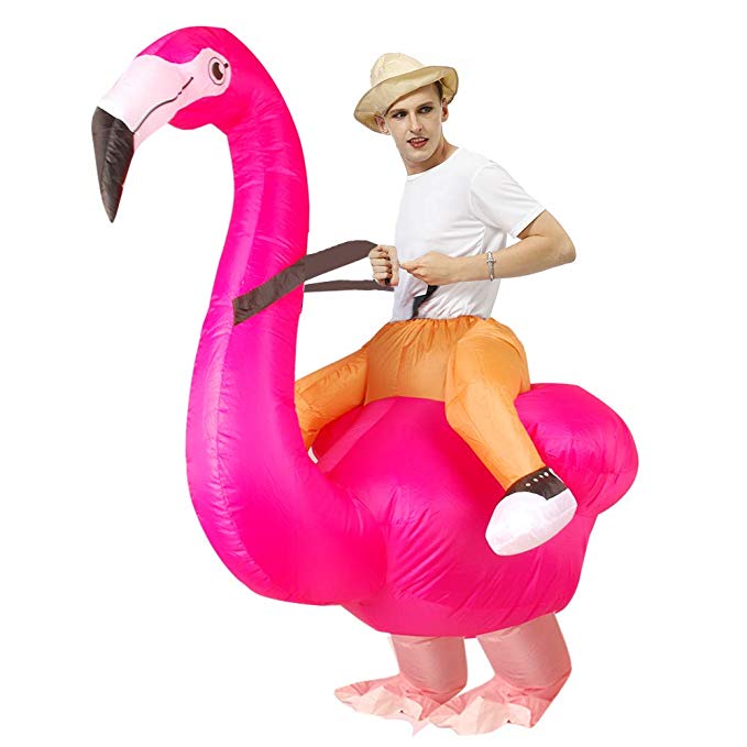 Hacosoon Inflatable Alien/Unicorn/Flamingo/Pink-Pig/Shark Costume/Halloween Costume/Inflatable Party Costumes