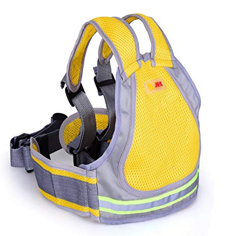 Jolik Child Motorcycle Safety Harness with 4-in-1 Buckle, Breathable Material in Yellow