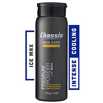 Chassis Premium Ice Max Talc-Free Body Powder for Men | All-New w/Max Cooling Sensation