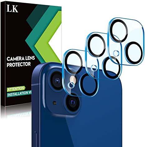 [ 3 Pack] LK Camera Lens Protector Compatible with iphone 13/13 mini 6.1-inch,[Tempered Glass][Scratch-Resistant] [HD Clear] [New version]