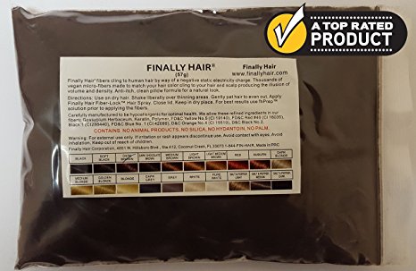 Hair Building Fibers 57 Grams. Highest Grade Refill That You Can Use for Your Bottles From Competitors Like Toppik, Xfusion, Bosley (Dark Brown - please use Dark Chocolate Brown no red hue)