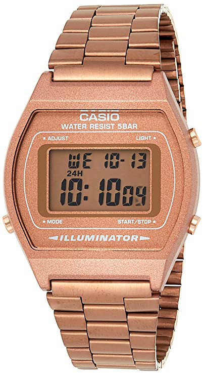 Casio Vintage Series Digital Rose Gold Rectangle Unisex Watch - B640WC-5ADF