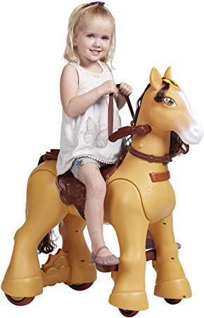 ECR4Kids My Wild Pony, Motorized Ride-On Horse for Kids, Walking Horse Toy with Wheels for Boys and Girls,12V Battery Powered Electric