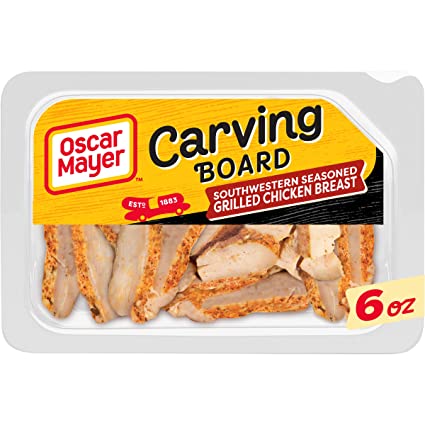 Oscar Mayer Carving Board Southwestern Seasoned Grilled Chicken Breast Strips Lunch Meat (6 oz Package)
