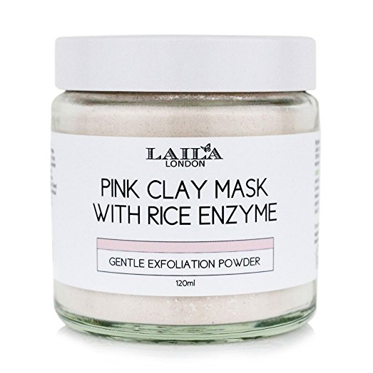 Pure Pink Clay Mask With Rice Enzyme Sensitive Skin Acne, Eczema, Spots, 100% Natural Draw Out Impurities Like Magnet