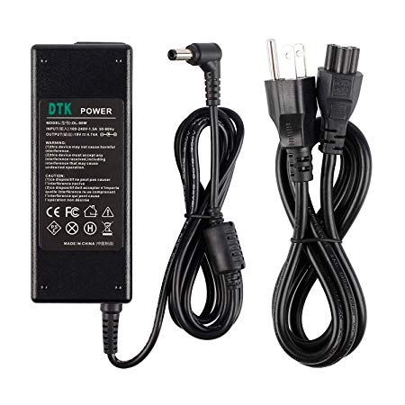 DTK 19V 4.74A 90W Laptop Power Chargers for Toshiba Notebook Ac Adapter Power Supply (75W, 65W Compatible), Connector: 5.5mm x 2.5mm