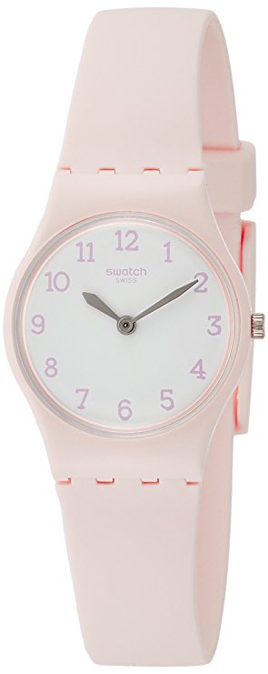 Swatch Originals Pinkbelle White Dial Silicone Strap Ladies Watch LP150