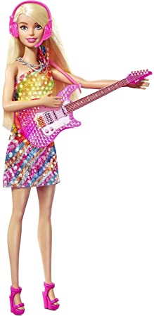 Barbie: Big City, Big Dreams Singing Barbie “Malibu” Roberts Doll (11.5-in Blonde) with Music, Light-Up Feature, Microphone & Accessories, Gift for 3 to 7 Year Olds