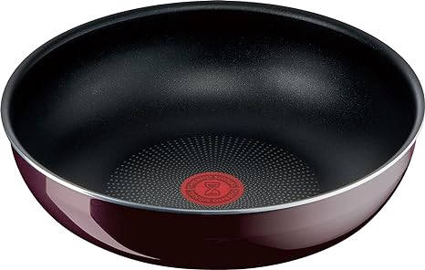 T-fal L43919 Ingenio Neo Vintage Bordeaux Intense Wok Pan with Removable Handle, 11.0 inches (28 cm), Deep Type, Wok, Gas Stoves, Non-Stick