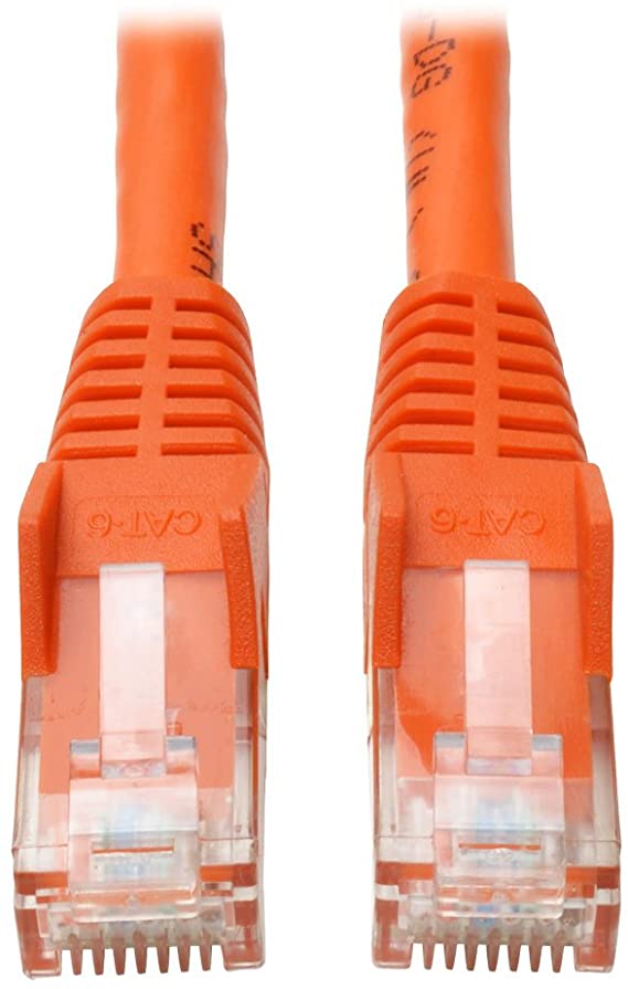 Tripp Lite Cat6 Gigabit Snagless Molded Patch Cable (RJ45 M/M) - Orange, 10-ft.(N201-010-OR)