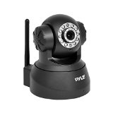 Pyle PIPCAM25 Wireless IP Security Surveillance Camera with PTZ Pan and Tilt Control 10 Night Vision LEDs - P2P Remote Monitoring for your Home on a Desktop or the Apple Android Mobile App