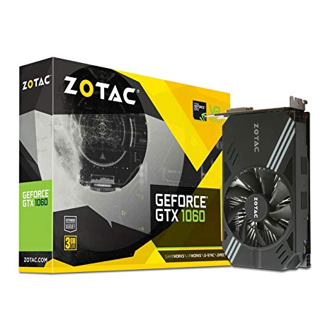 ZOTAC GeForce GTX 1060 Mini 3GB GDDR5 VR Ready Super Compact Gaming Graphics Card (ZT-P10610A-10L) (Renewed)