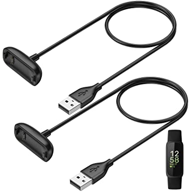 KIMILAR 2 Pack Compatible with Fitbit Inspire 3 Charger Cable, 3.3ft Replacement USB Charging Cable Cord Dock Stand Accessories Adapter Compatible with Fitbit Inspire 3 Smartwatch