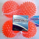 Dryer Balls 4 Pack Orange- Reusable Dryer Balls Replace Laundry Drying Fabric Softener and Saves You Money