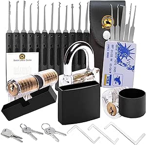 Home Improvement Picking Simple Accessory Lock Set with Leather Handbag Keyed Padlocks Lock Backpack Picks Durable for School Gym Sports Locks with Keys Combinations Tool Sets Tool Kits