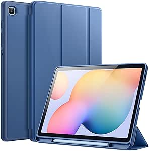 JETech Hülle für Samsung Galaxy Tab S6 Lite 10,4 Zoll 2024/2022/2020 mit S Pen Halter, Dünn Tablet Schutzhülle mit Weicher TPU Rückseite, Auto Wachen/Schlafen (Navy)